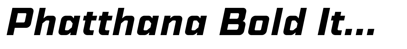 Phatthana Bold Italic